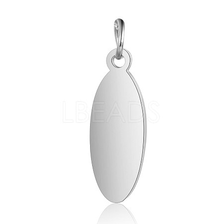 Anti-Tarnish 304 Stainless Steel Stamping Blank Tag Pendants STAS-I311-20B-P-1