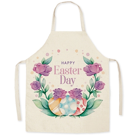 Cute Easter Egg Pattern Polyester Sleeveless Apron PW-WG98916-27-1