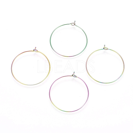 Ion Plating(IP) 316L Surgical Stainless Steel Hoop Earring Findings STAS-D164-01M-1
