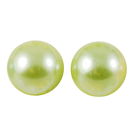 ABS Plastic Imitation Pearl Cabochons SACR-S738-10mm-Z18-1