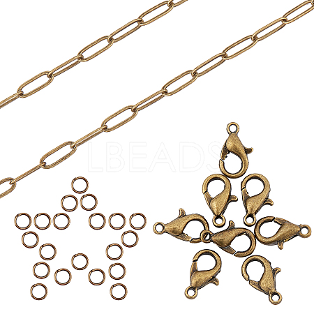 SUNNYCLUE DIY Paperclip Chain Jewelry Making Kits DIY-SC0014-49AB-1