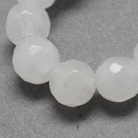 Natural White Jade Bead Strands G-R166-8mm-03-1