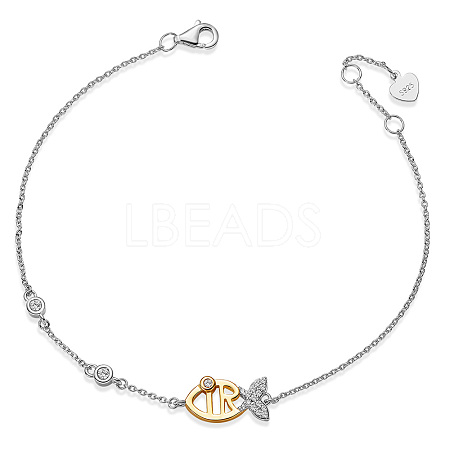 SHEGRACE 925 Sterling Silver Link Bracelets JB567A-1