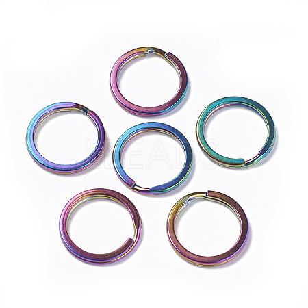 Ion Plating(IP) 304 Stainless Steel Split Key Rings LS-STAS-L216-09C-1