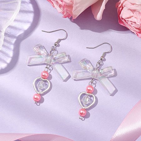 Acrylic Dangle Earrings EJEW-JE06213-1