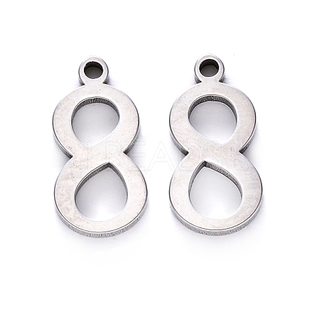 Tarnish Resistant 201 Stainless Steel Charms STAS-R108-08-1