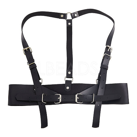 Imitation Leather Waist Belt AJEW-WH0528-36-1