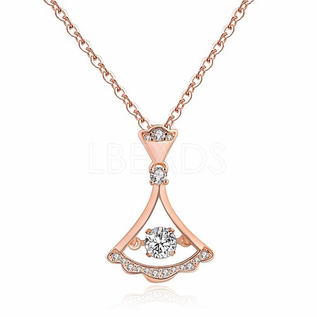 Brass Pendant Necklaces NJEW-BB62075-B-1