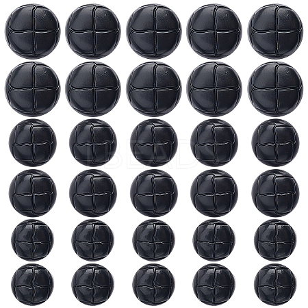 90Pcs 3 Styles Plastic Buttons BUTT-CY0001-10A-1
