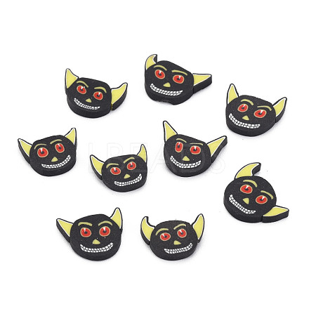 Halloween Handmade Polymer Clay Cabochons CLAY-N006-109-1