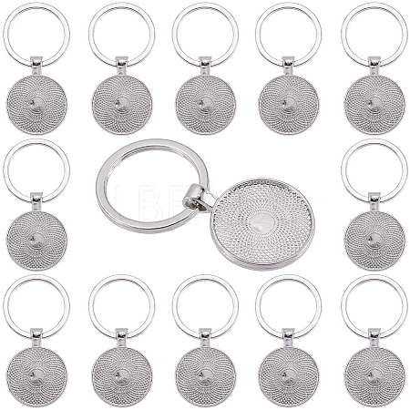 20Pcs Alloy Keychain Cabochon Settings FIND-SC0016-39-1