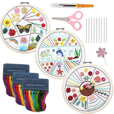 DIY Embroidery Animal Stitches Practice Kit for Beginners DIY-NH0006-01C-1