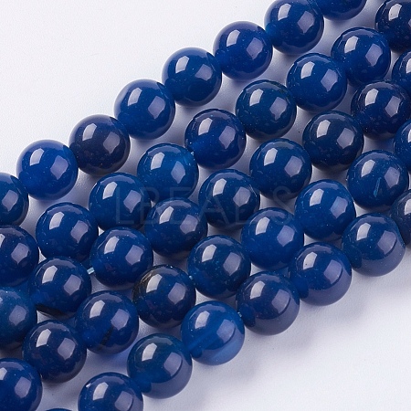 Natural Agate Beads Strands X-G-G583-8mm-12-1