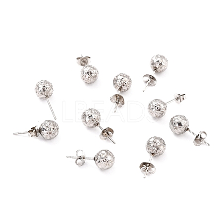 Non-Tarnish 304 Stainless Steel Stud Earring Findings STAS-I183-09B-P-1