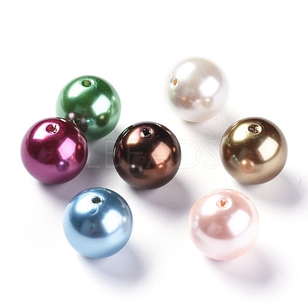 Eco-Friendly ABS Plastic Imitation Pearl Dyed Glass Round Beads X-HY-A005-20mm-M-1