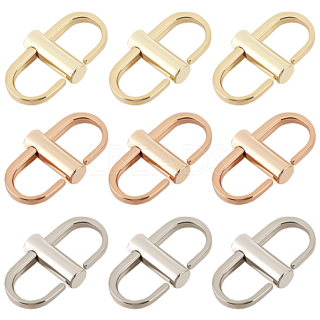 9Pcs 3 Colors Adjustable Iron Buckles for Chain Strap Bag IFIN-BBC0001-04A-1