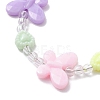 Butterfly & Heart Acrylic Kid Beaded Bracelets for Girls BJEW-JB10220-01-3