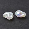 UV Plating Rainbow Iridescent Acrylic Beads OACR-H015-02-4