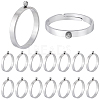24Pcs 304 Stainless Steel Finger Ring Settings STAS-BBC0010-09A-7