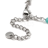 Brass Star Link Chain Bracelets BJEW-L685-01P-3