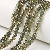 Electroplate Transparent Glass Beads Strands EGLA-A034-T3mm-O09-1