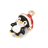 Animal Alloy Enamel Pendants ENAM-P264-03B-G-3