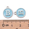 Platinum Plated Alloy Enamel Charms X-ENAM-S118-04B-P-3