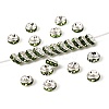 Brass Grade A Rhinestone Spacer Beads RSB034NF-10-1