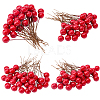 200Pcs Foam Artificial Red Holly Berries Model AJEW-GF0012-34-1