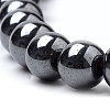 Non-magnetic Synthetic Hematite Beads Strands G-S259-44-6mm-3