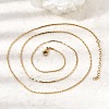 1.3MM 304 Stainless Steel Boston Link Chains Necklaces for Women Men NJEW-Z115-12G-03-3