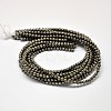 Natural Gold Pyrite Smooth Round Beads Strands G-F197-10-6mm-4