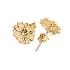Brass Micro Pave Cubic Zirconia Ear Studs EJEW-P283-01G-04-2