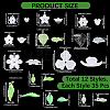 420Pcs 12 Styles Acrylic Pendants TACR-PA0001-06-2
