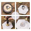 Brass Wax Seal Stamp AJEW-CP0002-20-26-6