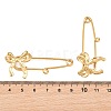 Bowknot 304 Stainless Steel Safety Pins Brooch Findings SA-CBA098D-12A-G-3