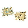 Brass Micro Pave Sky Blue Cubic Zirconia Pendants CU-CBA6938-07G-04-2