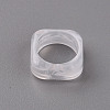 Square Transparent Resin Finger Rings RJEW-S046-003-A01-3