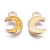 Light Gold Plated Alloy Enamel Pendants X-ENAM-R136-19B-3