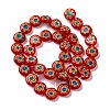 Handmade Millefiori Lampwork Beads Strands LAMP-G164-04-3