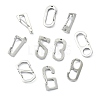 10Pcs 10 Styles 304 Stainless Steel Keychain Clasp Findings FIND-CJ0002-80-9