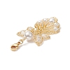 Angel Glass Pendants Decorations HJEW-MZ00006-4