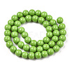 Opaque Solid Color Glass Beads Strands X-GLAA-T032-P8mm-06-3