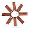 20Pcs Walnut Wood Pendants WOOD-CJ0001-25-1