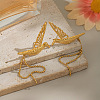 Stainless Steel Bird Tassel Stud Earrings CQ0312-2
