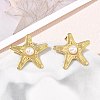 304 Stainless Steel Stud Earrings SA-CBA46AF-05G-02-3