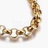 Ion Plating(IP) 304 Stainless Steel Rolo Chain Bracelets BJEW-L634-03B-G-2