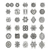 60Pcs 30 Styles Tibetan Style Zinc Alloy Multi-Strand Links FIND-CJ0003-63-1