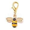 Alloy Enamel Bees Pendant Decorations HJEW-JM00661-03-1