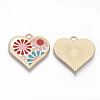 Alloy Enamel Pendants ENAM-T011-37KC-RS-2